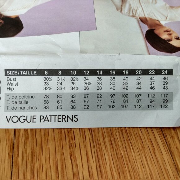 Vogue Pattern 2761 Issey Miyake Size 14 16 18 Top & Skirt UNCUT FF - Picture 6 of 13